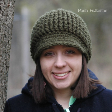 Newsboy Hat Crochet Pattern | Visor Hat Pattern