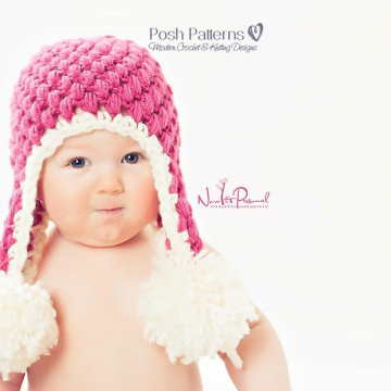 Puff Stitch Hat Crochet Pattern - Crochet Earflap Hat